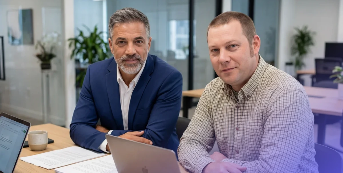 Chris Butler (Crypto Gambling Foundation Managing Director) & Steve Jackson (ManiaPlay Founder), November 2019